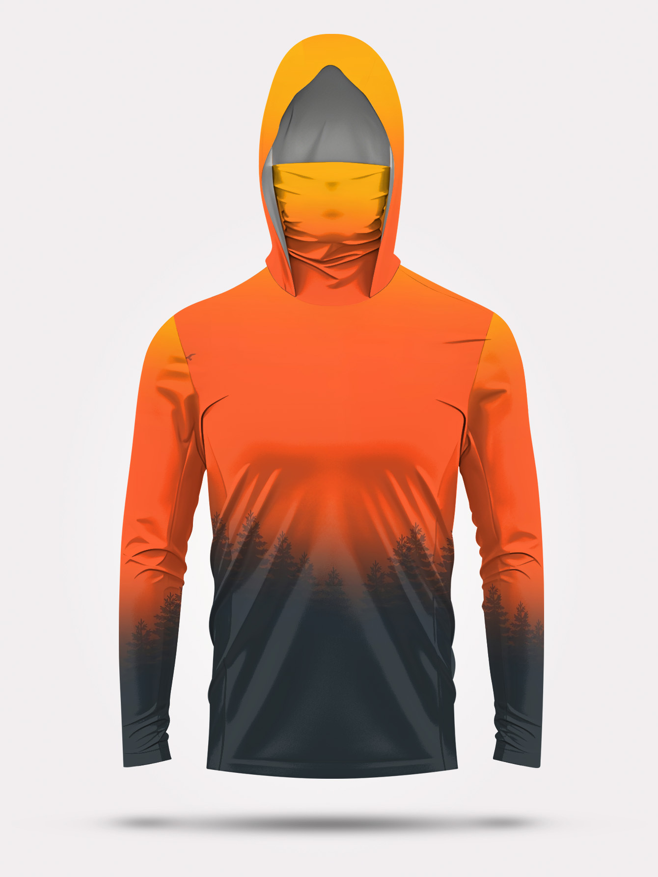 Heren hoodie met gradiënt bosp - Fishing Hoodie recensie en prijs